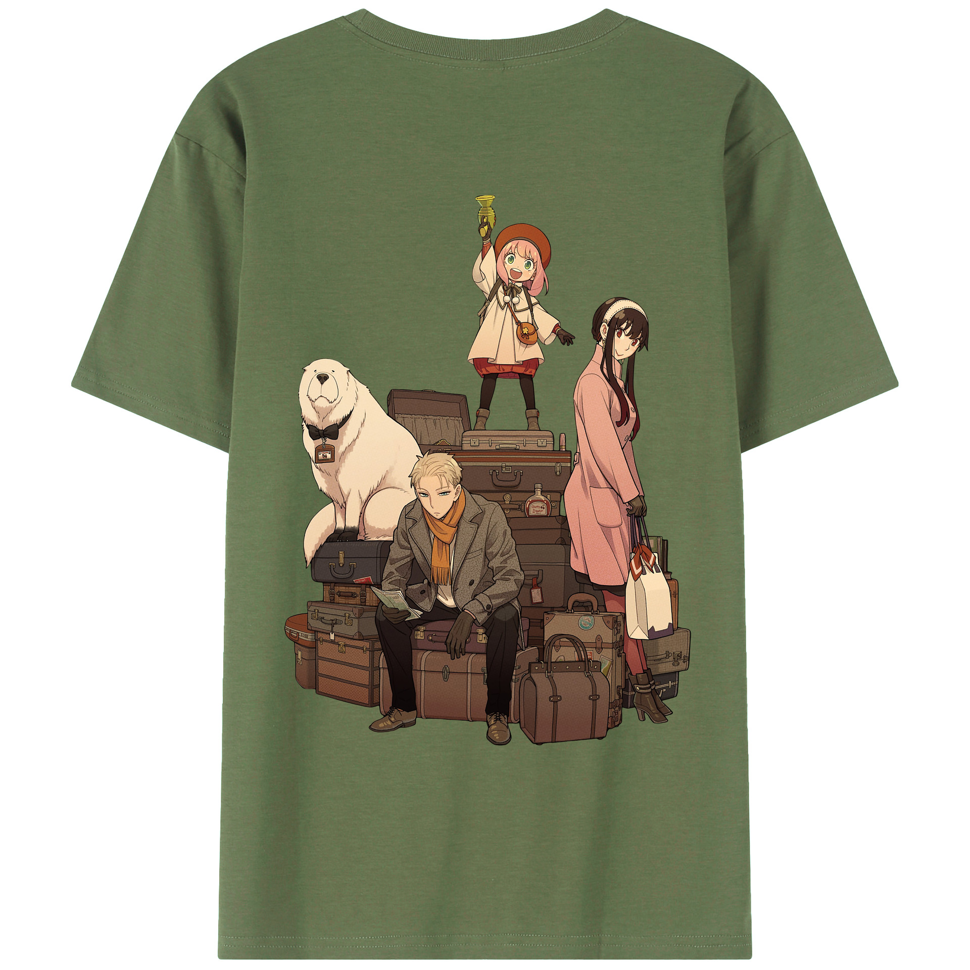 （画像用） SPY×FAMILY间谍家家酒 綿100％ メンズ半袖Tシャツ（バックプリント） 通気性